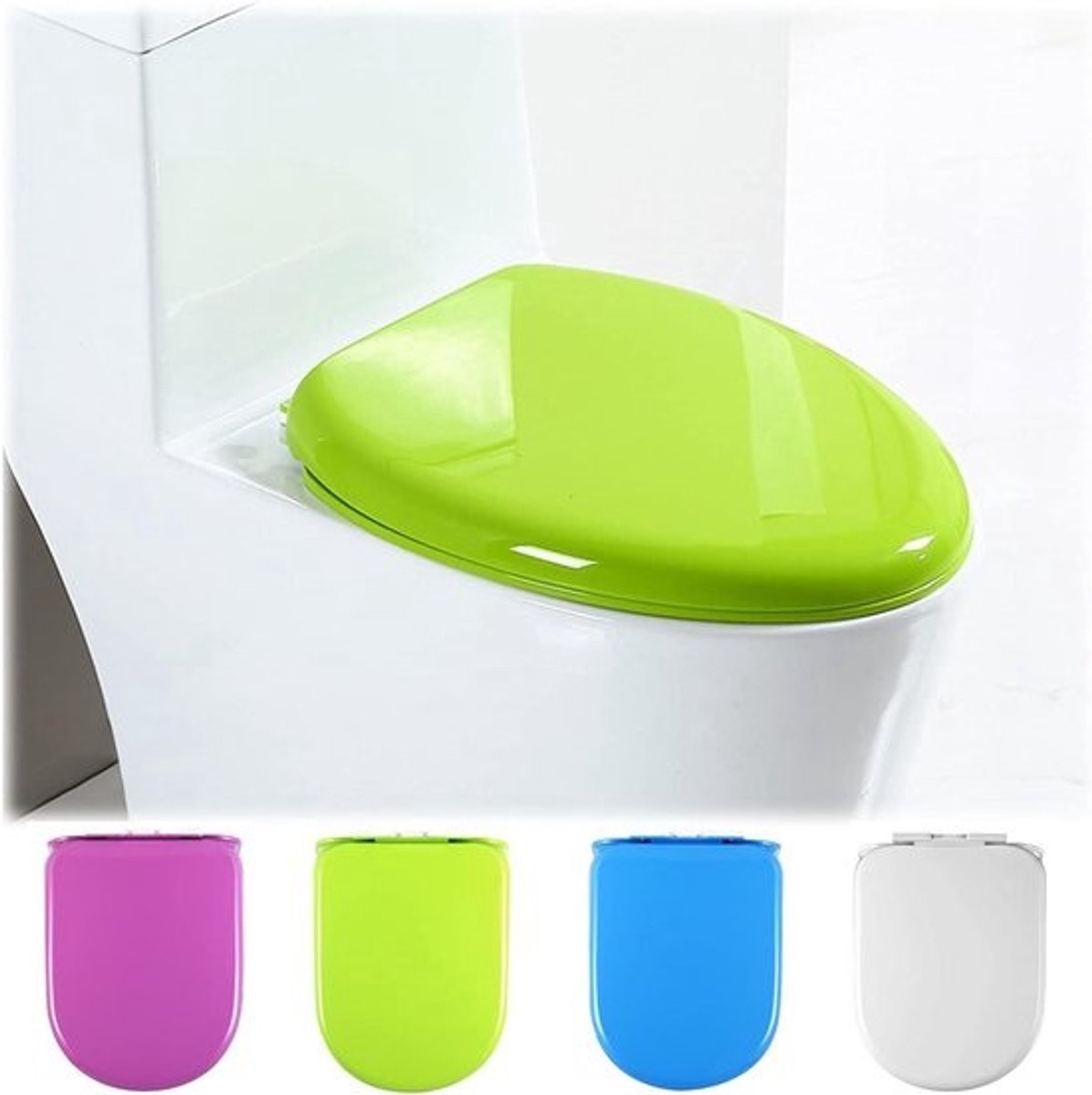Toiletbril - WC-bril - Hygiënisch Werken - Snelsluiting - Universeel - Groen