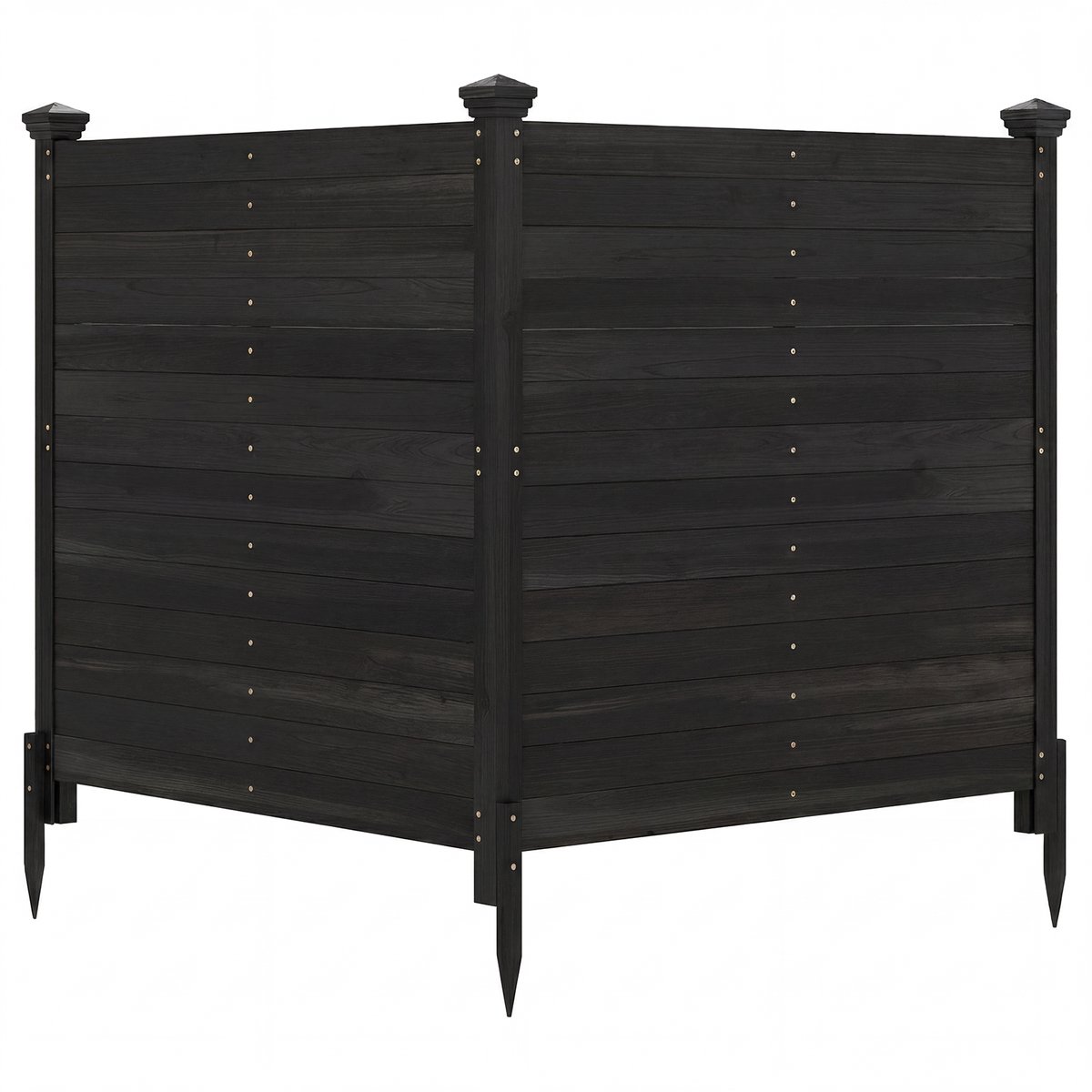 SureDeal® - Tuindecoratie - Scheidingsscherm 2-delig Tuinhek - 119x119x115,5 cm - Donkerbruin