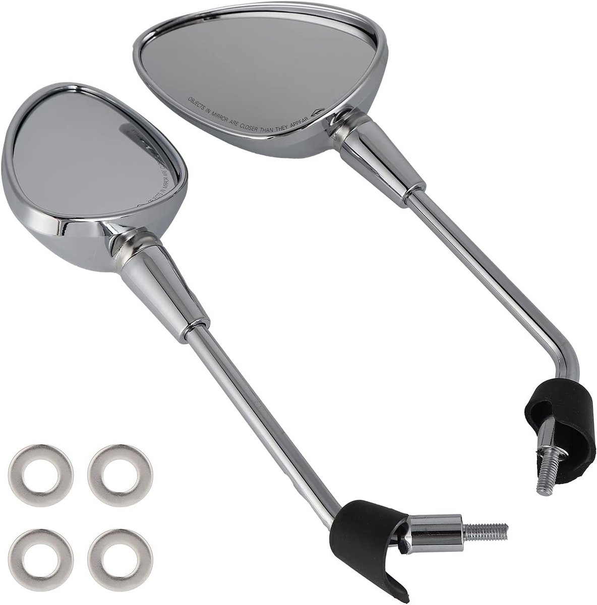 Tweedehands Motorradrückseitenspiegel - 2 Stuks Lenkerspiegel Vervangingsset voor Vespa Primavera 50 4T 4V NOABS E2 2013-2017, Zilver Kleur, Hoogwaardige Kwaliteit