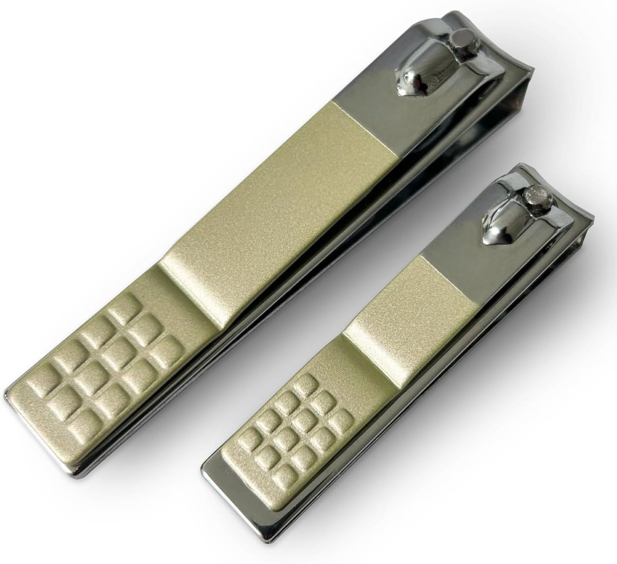 Thijox - 2-delige professionele nagelknipperset voor voeten en handen, roestvrij staal, ergonomisch ontwerp, ideaal voor dames en heren, groen