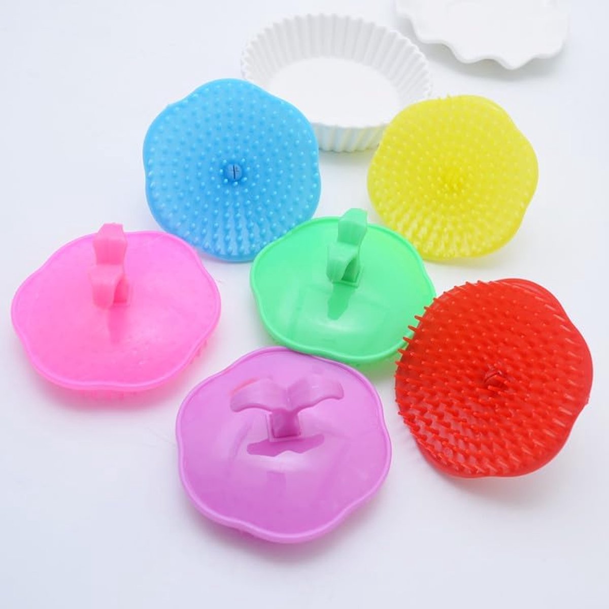 Hoofdmassageborstel set van 4 - Handmatige massager - Duurzaam kunststof - Ideaal voor ontspanning - ShopVlot