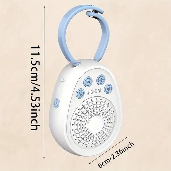 Mini White Noise Machine, 20 rustgevende geluiden slaaphulp geluidsmachine, witte ruis machine voor volwassenen baby met 1000mAh batterij, USB oplaadbare baby slaapmachine met 3 timerfuncties van MINI — afbeelding 4