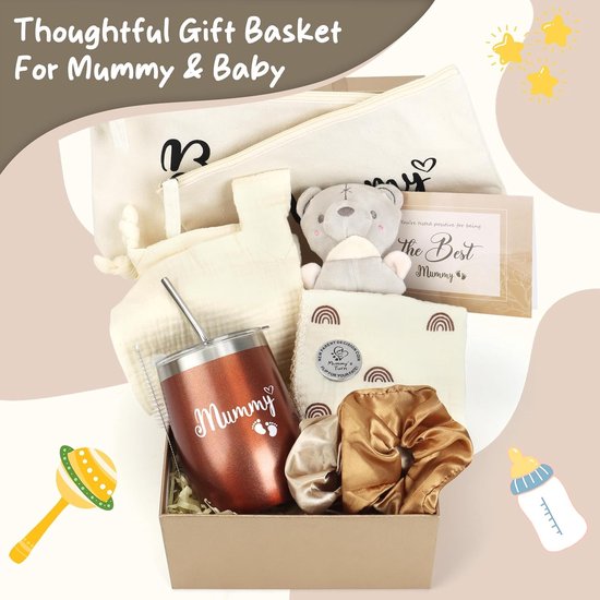 Baby Cadeauset - Kraamcadeau Set - Geboorte Vieren - Inclusief Mama Items - 19 x 9 x 24 cm - Uniseks — afbeelding 3