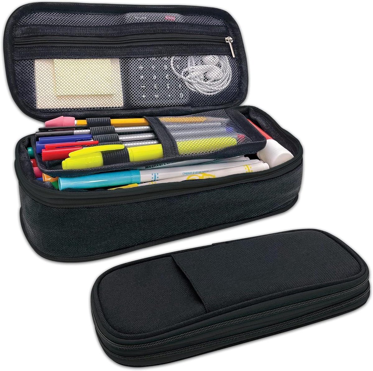 Etui - Pennendoos - Opbergen Pennen - Uitbreidbaar - 23 cm - Zwart