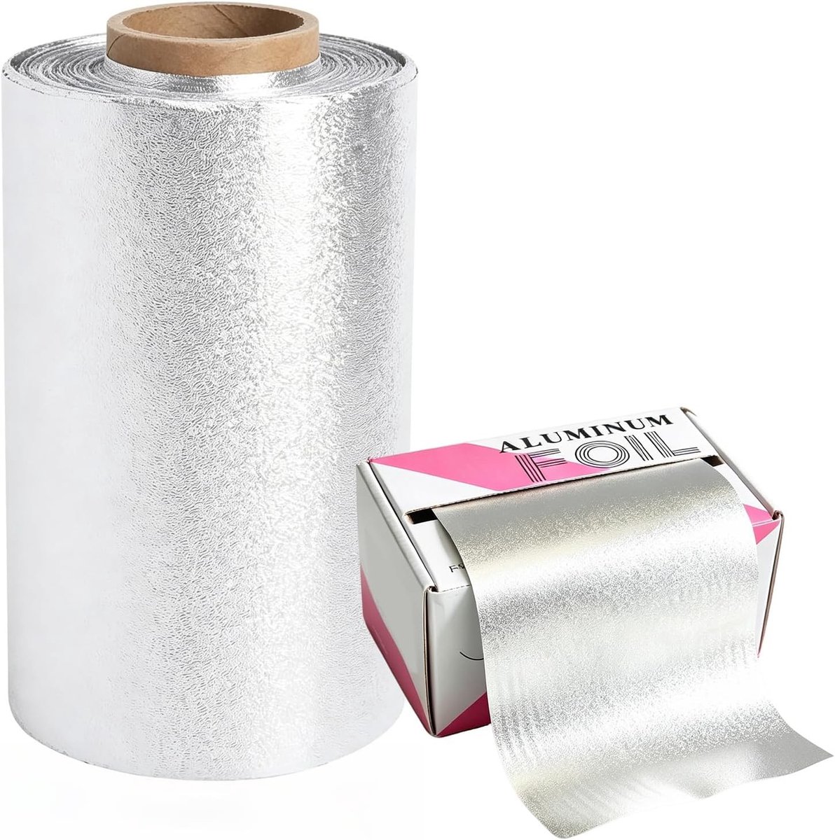 Geribbelde Aluminiumfolie voor Kappers - 100 m Antislip Strengenfolie, Scheurvast en Ideaal voor Kapsalons en Haarverf Applicatie