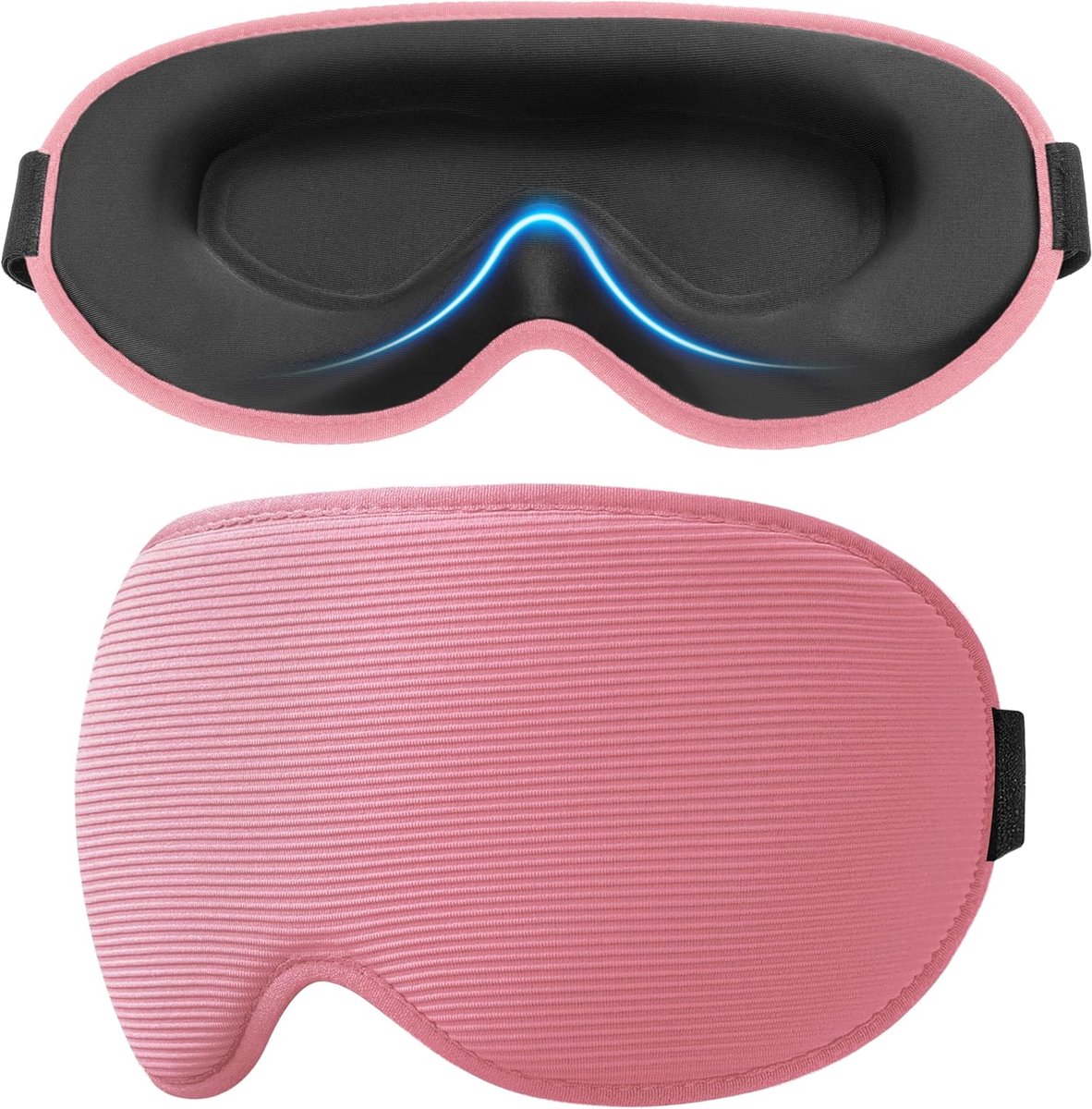 Thijox - Gritin 100% Verduisterend Slaapmasker voor Vrouwen en Mannen - Ultra Zacht Oogmasker zonder Oogdruk met 3D-Uitsparing - Comfortabele Blinddoe