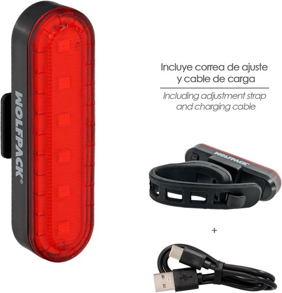 LED Achterlicht - Fiets Scooter - Zichtbaarheid Verhogen - Oplaadbaar USB - 100 Lumen - Multicolor — afbeelding 3