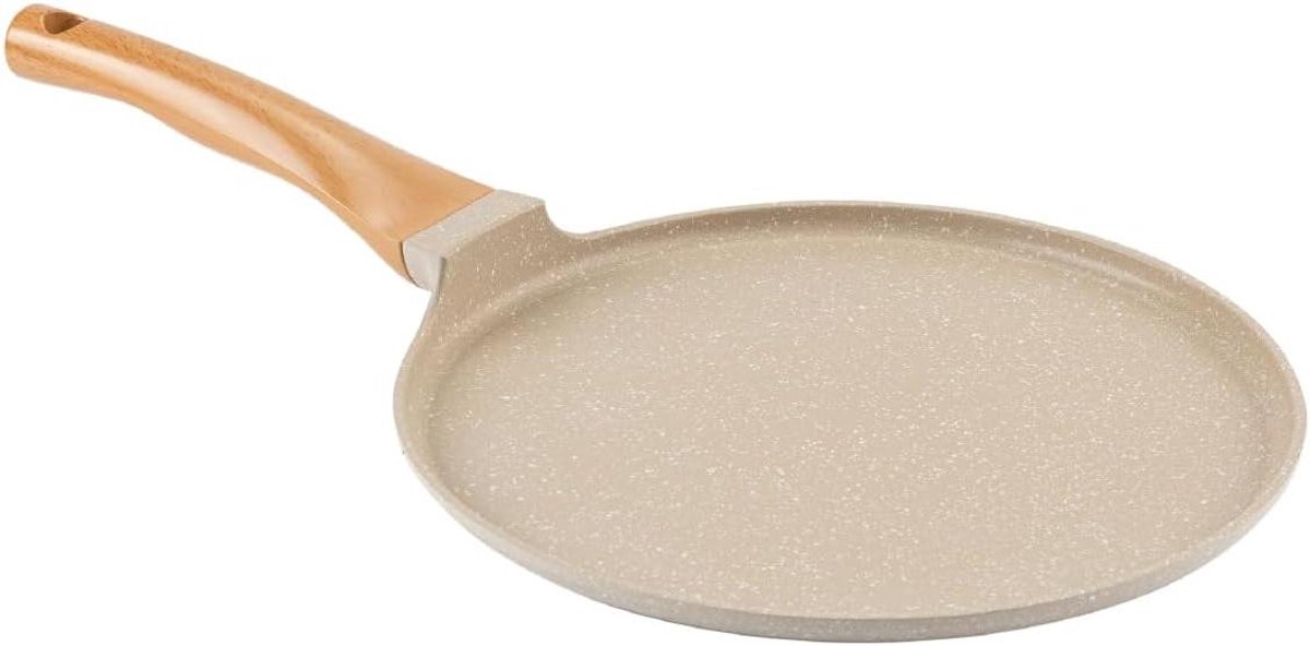 Koekenpan - Pannenkoekenpan - Lekker Bakken - Keramische Antiaanbaklaag - 28 cm - Zwart