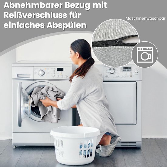 Inklapbare slaapbank - Gastenmatras vloer - Extra zitplek - Drievoudige klapfunctie - 190 x 71 cm - Grijs — afbeelding 4