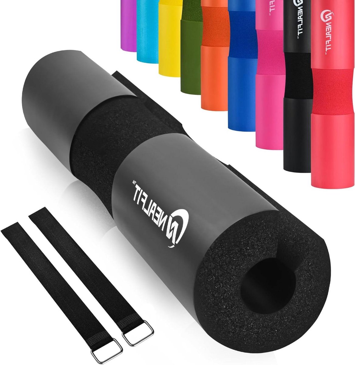 Halter Pad - Squat Bar Pad - Gewichtheffen Comfort - Gelijkmatige Gewichtverdeling - 43 cm - Zwart