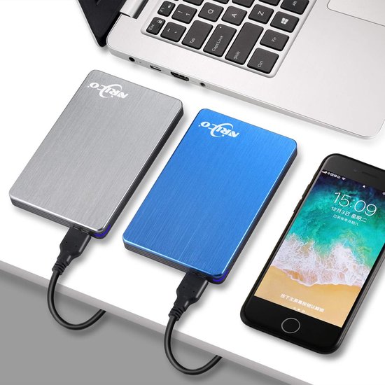 Externe Harde Schijf - Draagbare Opslag - Bestanden Opslaan - Plug en Play - 250 GB - Grijs — afbeelding 3
