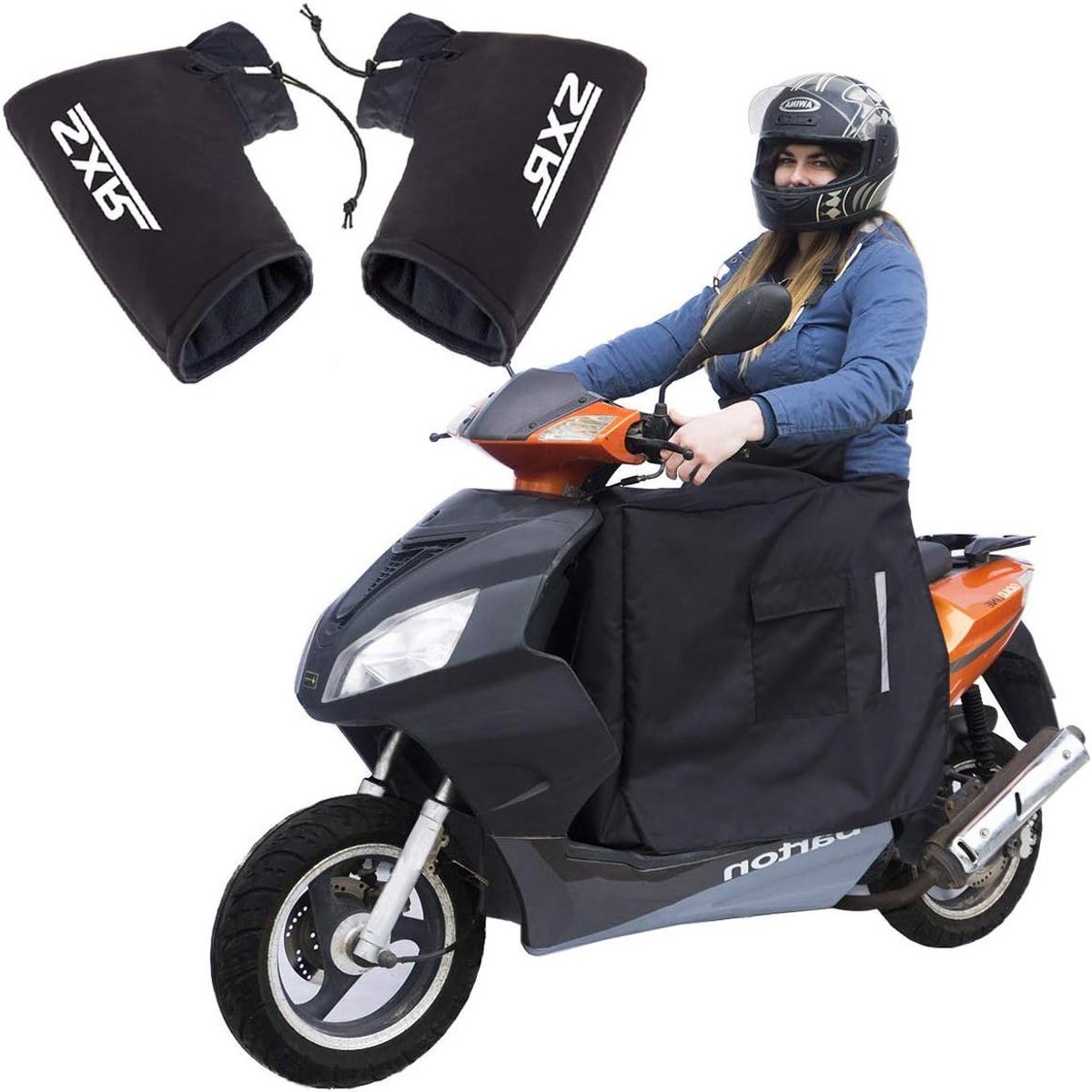 Scooter Beenbeschermer - Winter Muffs - Bescherming tegen Weer - Universele Pasvorm - SET 2 - Zwart