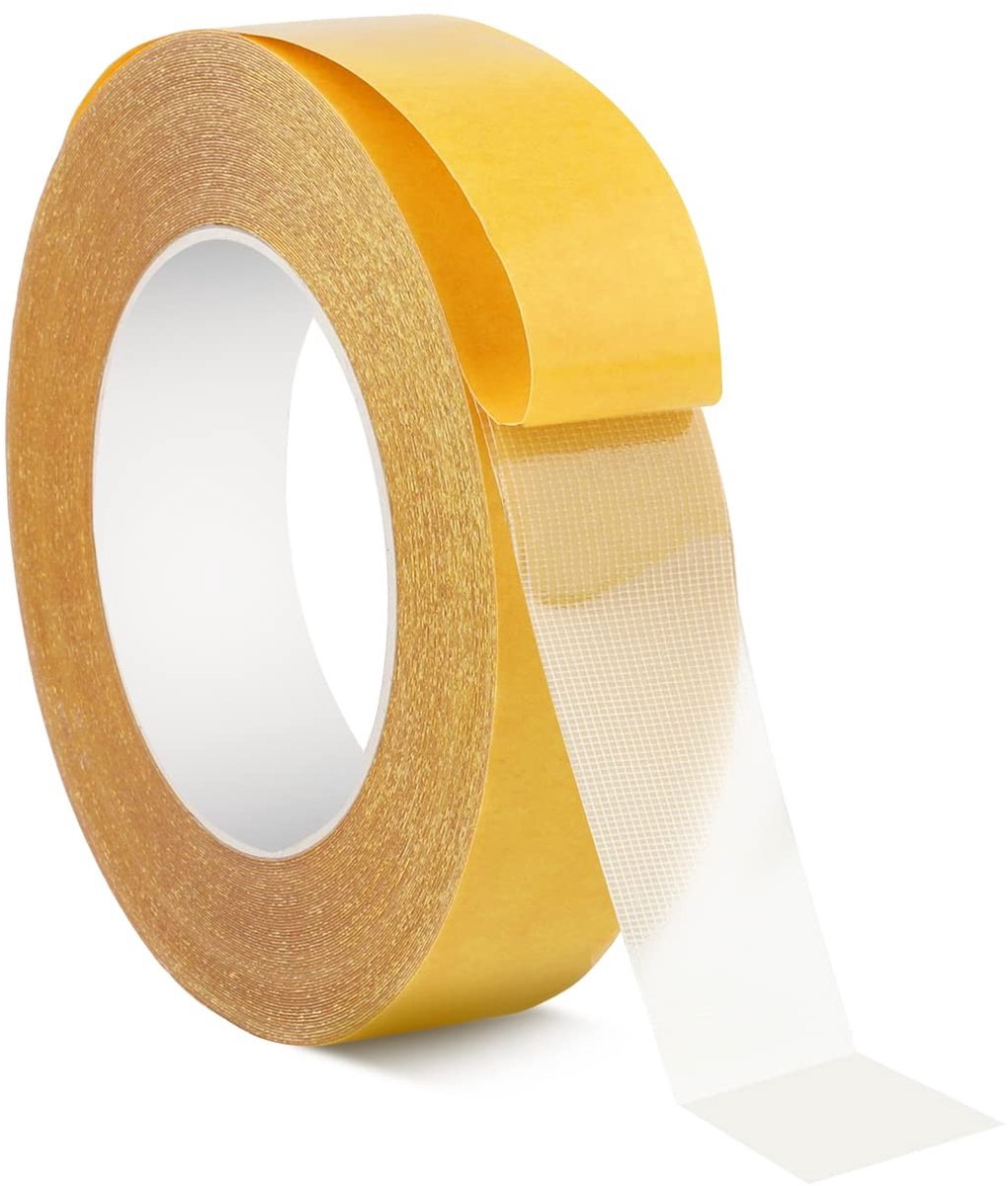 Zeer sterke dubbelzijdige tape van 25mm, multifunctionele plaktape voor bevestigen, knutselen en repareren (20m lang)