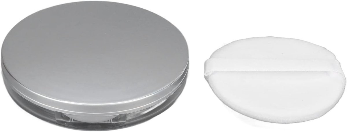 Vulbare Poederdoos voor Losse Poeder, Inclusief Poeder Puff en Container voor Cosmetica, Ideaal voor Make-up en Reizen