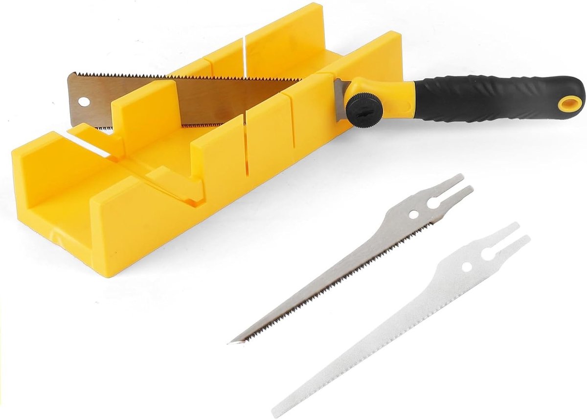 4-delige Handzaag Set met 3 Verwisselbare Zaagbladen, Ergonomisch Handvat voor Nauwkeurige Snedes in Hout, PVC, Plastic en Gipsplaat – Ideaal voor Klussen en Doe-Het-Zelf Projecten