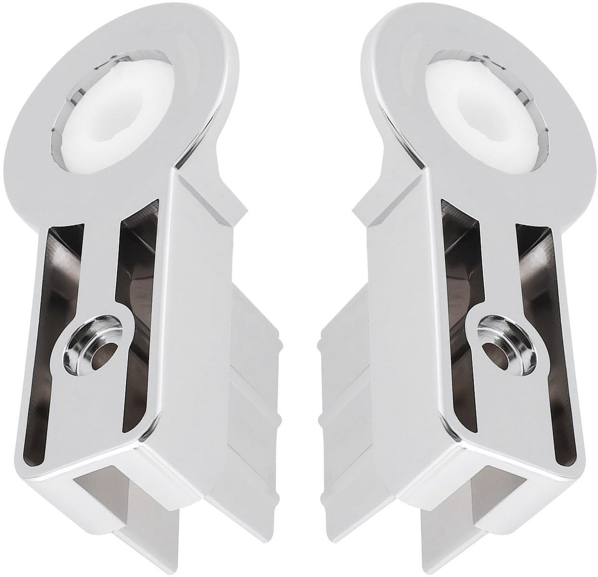 Dailygoods- Bad Scherm Scharnieren Set - Douche Beugels - ABS Chroom - Riser 37mm - Glas Dikte 6mm - Eenvoudige Installatie - Douchescharnier