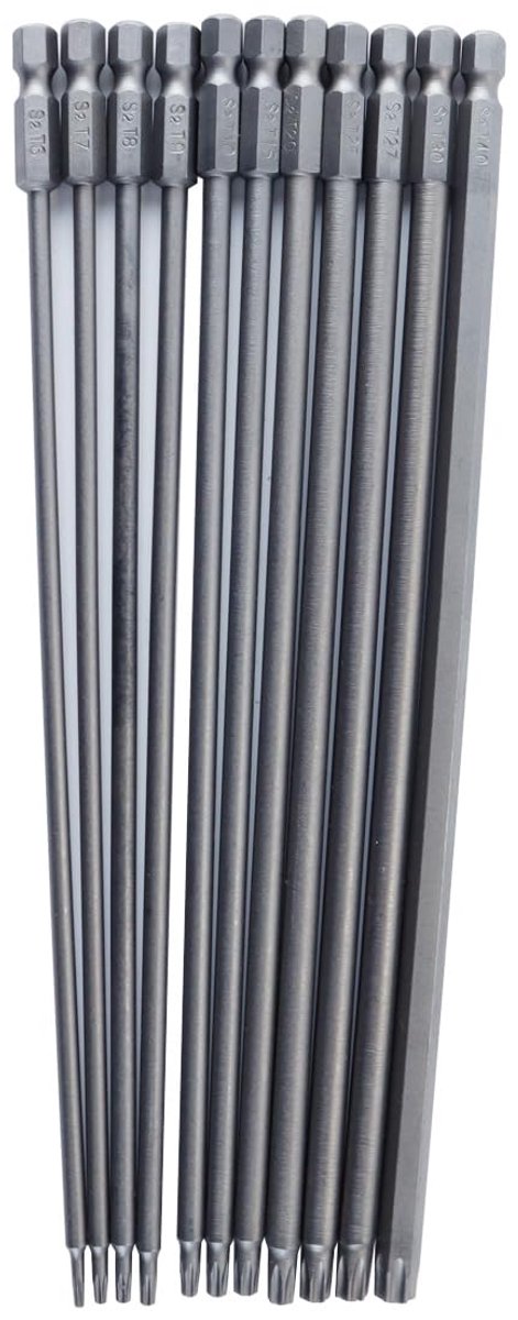 Torx-schroevendraaierbitset, magnetische Torx-schroevendraaierbits S2 stalen sterschroevendraaierboorbits (T6-T40)