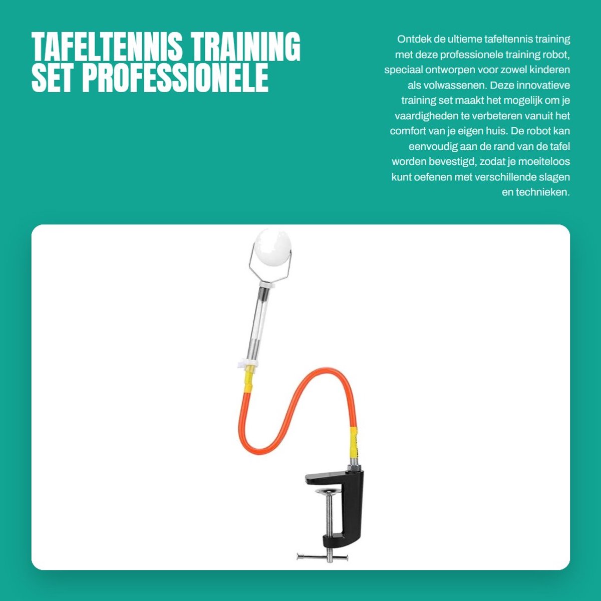 Dailygoods- Tafeltennis Training Set Professionele Robot - Pong Bal Clip - Verbindingsas - Bufferveer - Consistentie Balbaan - Voor Kinderen/Volwassenen - Tafeltennisrobot
