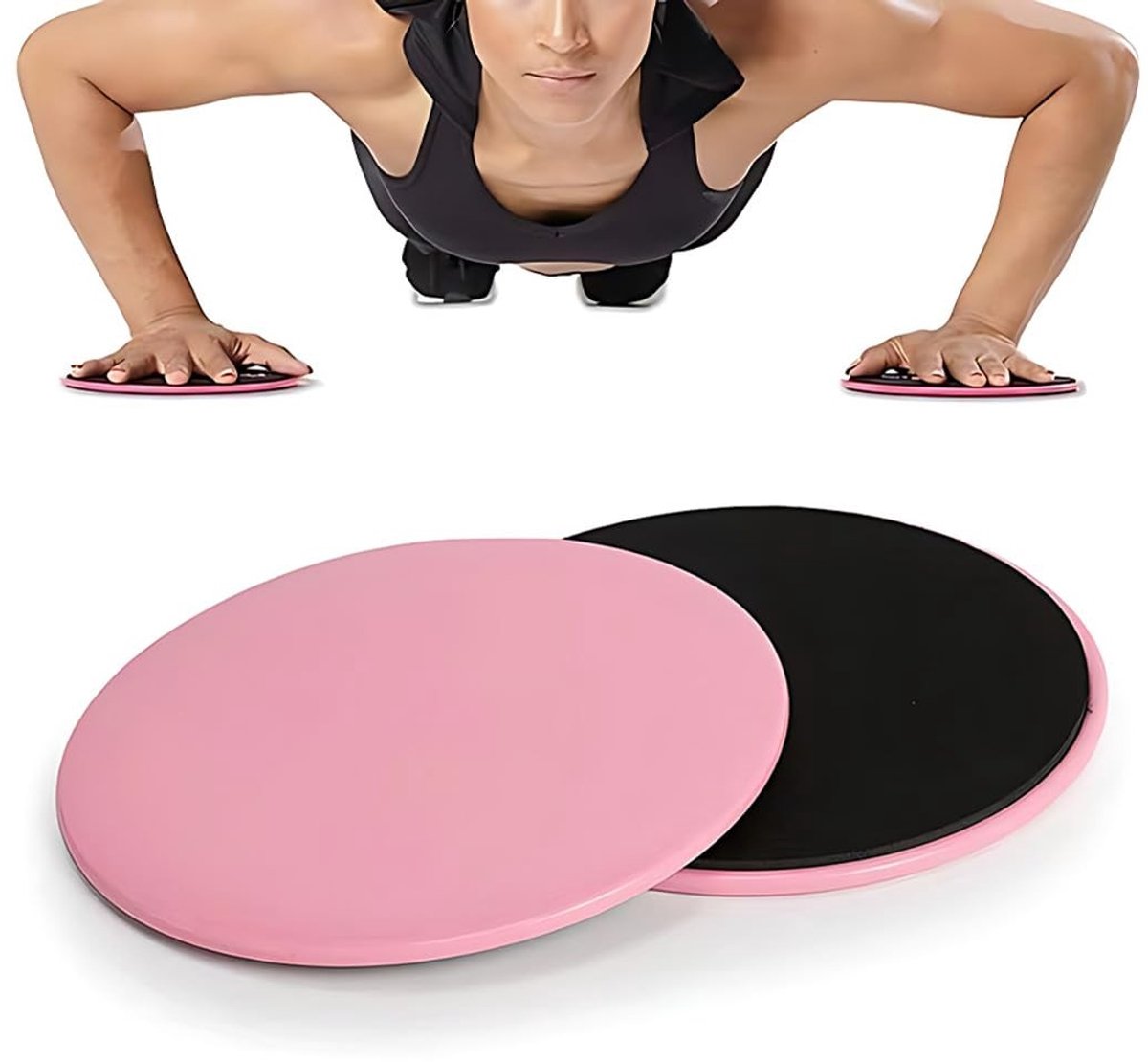 Dailygoods- Glijschijven 2 Stuks - Dubbelzijdige Oefenglijschijven - Fitness Sliders - Duurzaam ABS-Materiaal - Lichtgewicht en Draagbaar - Multifunctioneel voor Training