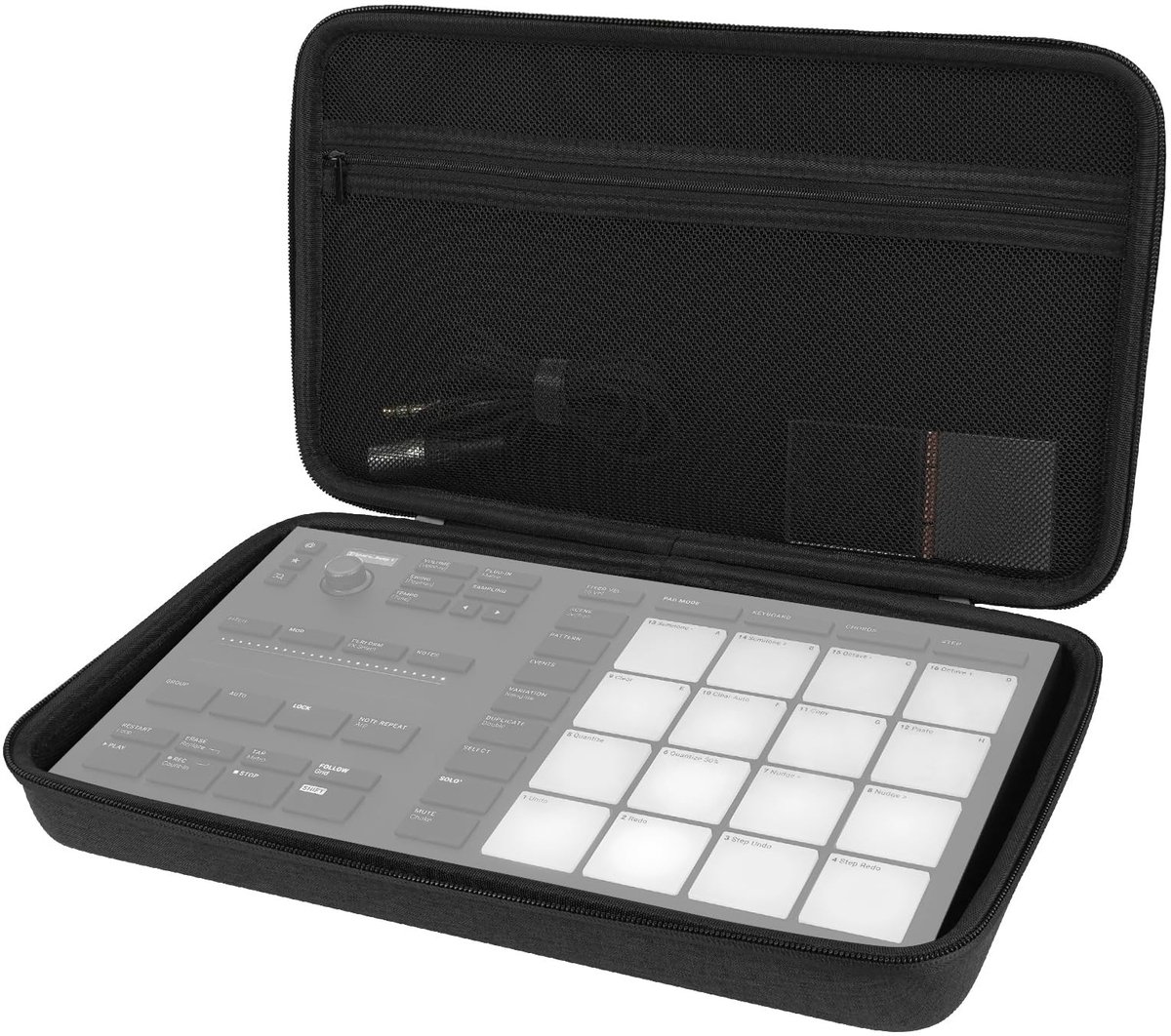 Dailygoods- Harde Hoes - Compatibel met Native Instruments Maschine Mikro Mk3 - Beschermende Hard Shell - Draagtas - Ultieme Bescherming - Modern Design - Drum Controller Case