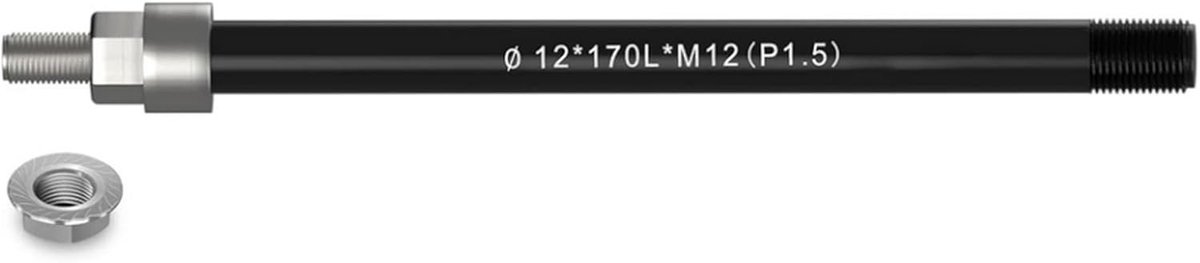 Steekasadapter M12 voor fietsaanhanger met instelbare schachtlengte en duurzame koppeling voor optimale stabiliteit