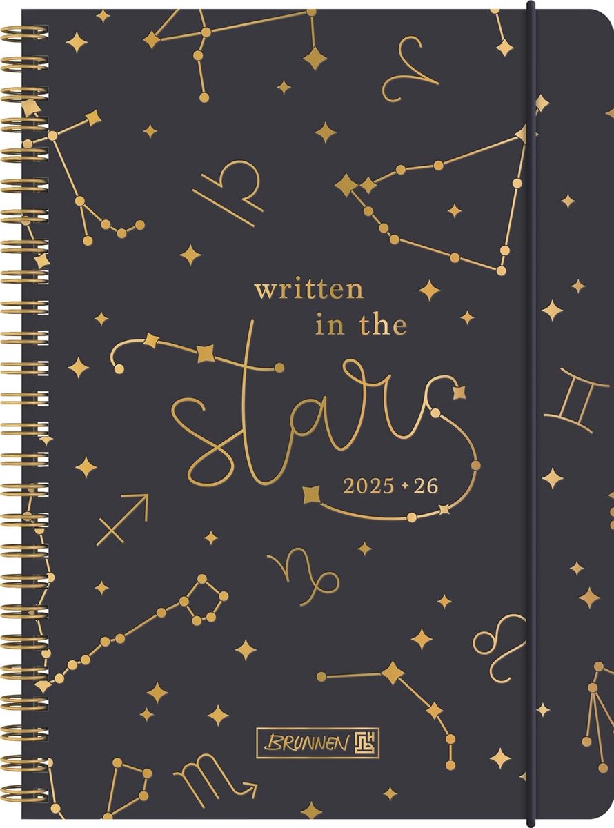 Thijox - Schoolagenda 2025/2026 A5 met Sterren Motief | Papieren Agenda voor Kinderen en Jongeren | Perfect voor School, Huiswerk en Plannen