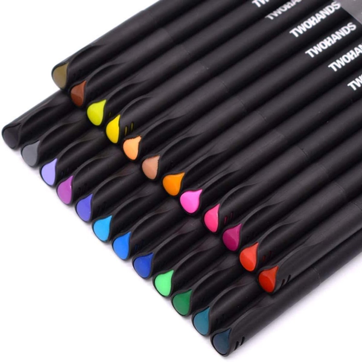 Thijox - 24 kleuren viltstiften set met 0,4 mm fijne punt fineliners voor tekenen, schetsen, kalligrafie, dagboeken, notities en manga, perfect voor k