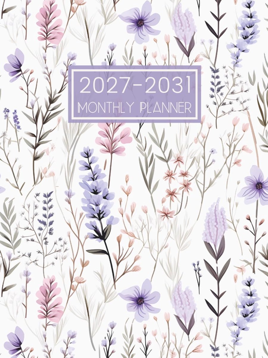 Thijox - 2027-2031 Maandplanner | Vijf Jaar Dagboek Kalender | 60 Maanden Organiser met Feestdagen & Inspirerende Citaten | Groot Formaat - UK Editie