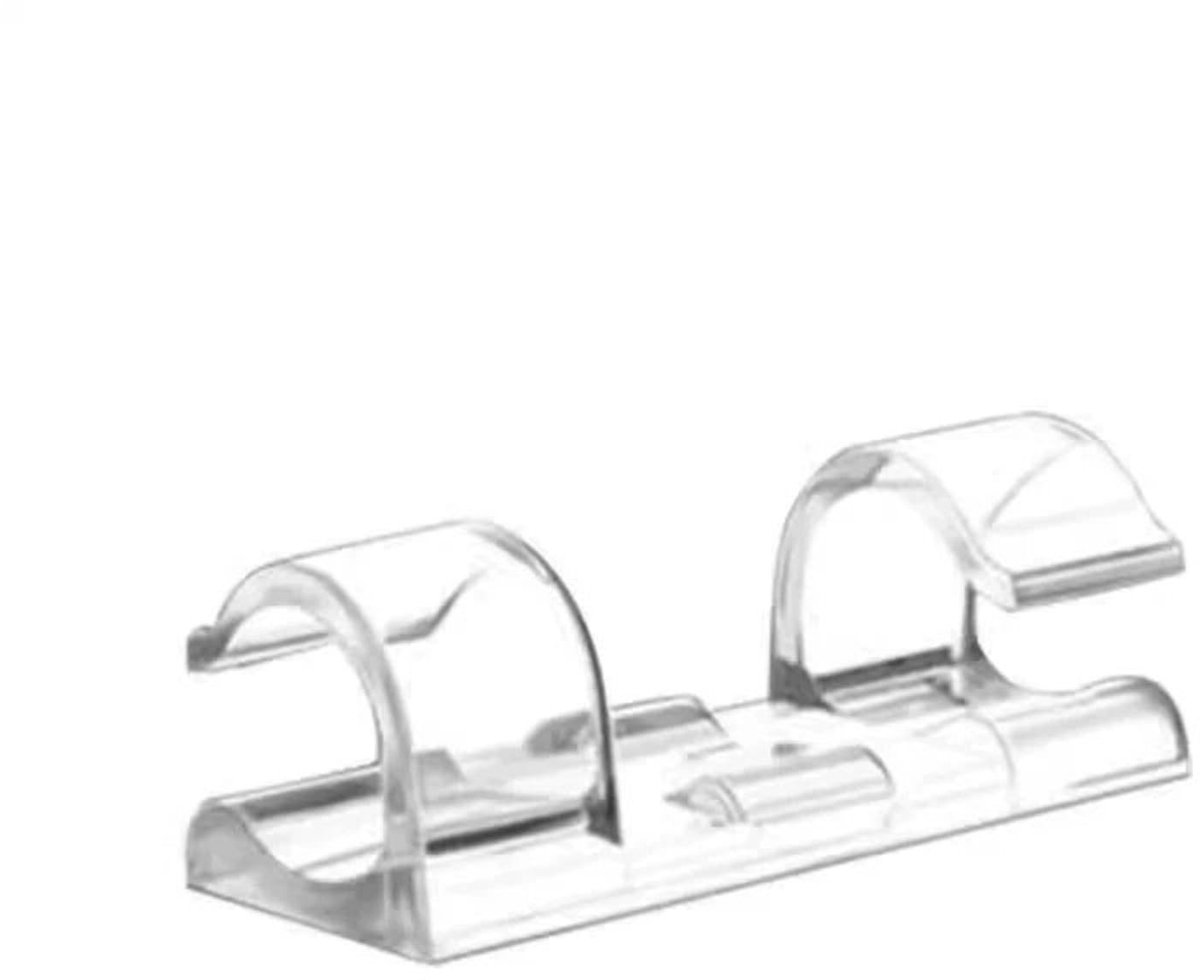 Inovra- Kabelclips Sterk Zelfklevend - Kabelbeheerhouder - Snoerorganisatorclips - Kabelclips voor Thuis/Kantoor - Eenvoudig te Installeren - Transparant - Snoerclips
