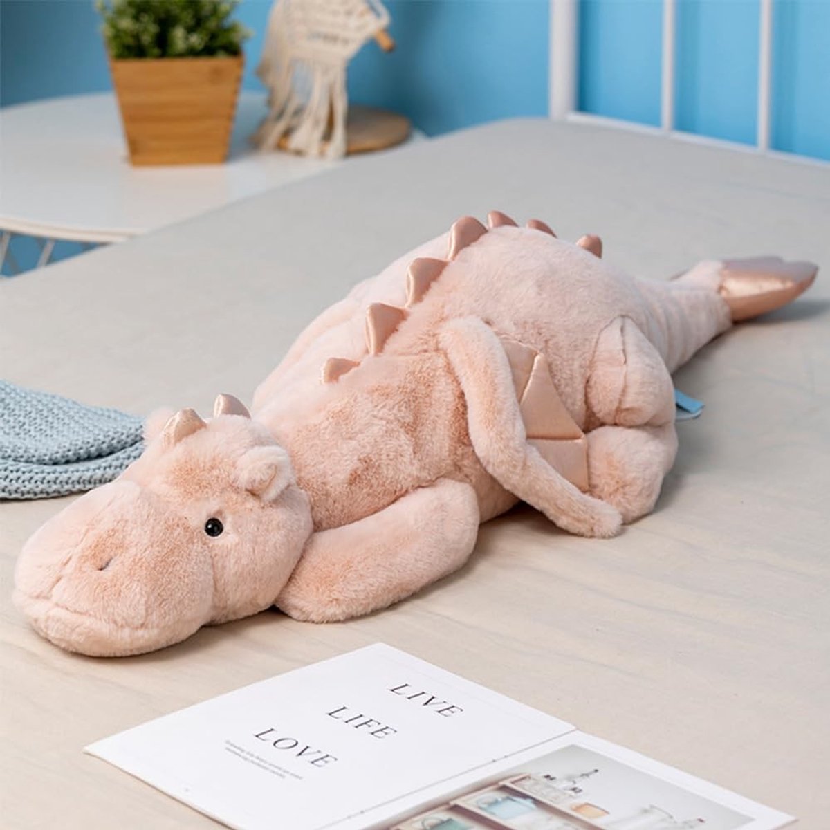 Inovra- Verzwaarde Pluche Dieren 4,5 kg - Zware Pluche Draak - Comfortabel Knuffeldier - Hartverwarmende Metgezel - Ideaal voor Ontspanning - Handwas Aanbevolen