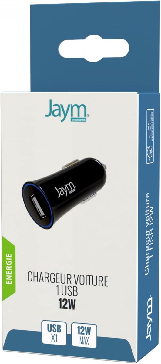 Thijox - USB Oplader Zwart - 2x USB Uitgangen - 1A Stroom - 12/24V - Geschikt voor Thuis en Op Reis