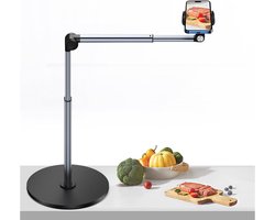 Thijox - Trépied aérien pour téléphone portable, hauteur réglable, 30 cm de long, trépied de table pour iPhone, support de téléphone portable pour filmer, cuisiner