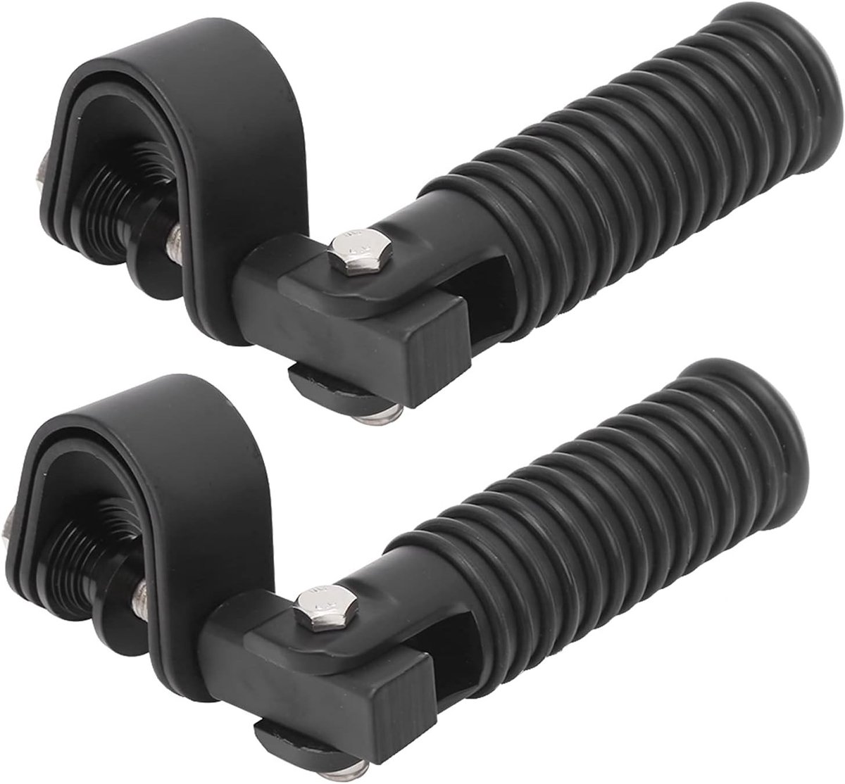 Motorfiets Voetsteunen, Set van 1 Paar Voetsteunen met 1-Inch Pedalen en Motorbeugel, Inclusief 25mm Wegbumper Bescherming