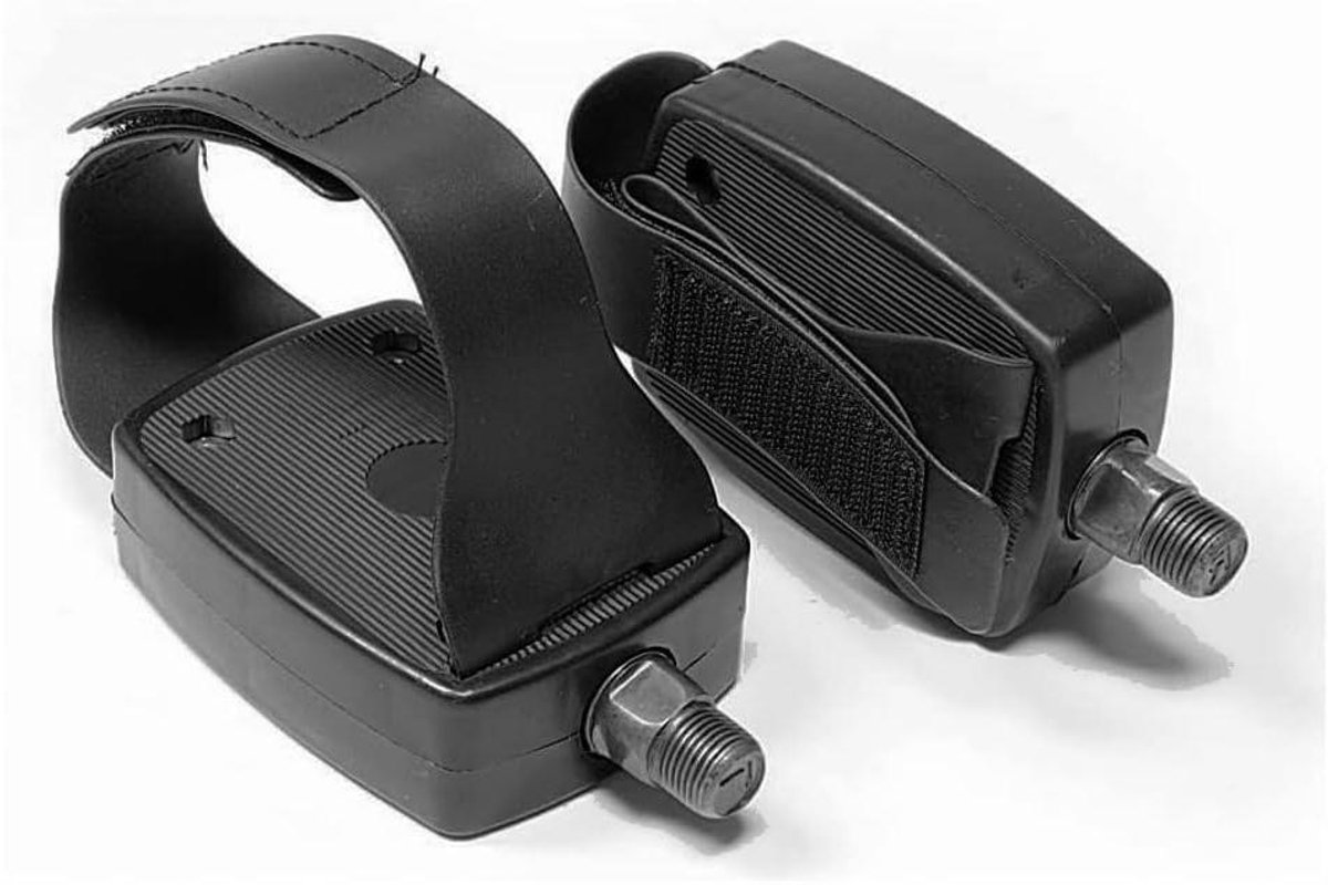 Reservepedalen Hometrainer - Fiets pedalen - Indoor fietsen - Verstelbare banden - 12.5 mm schroefdraad - Zwart