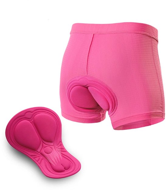 Fietsonderbroek - Fietsbroek - Fiets ondergoed - Met zeem - Wielrenbroek - Cycling shorts - Racefiets broekje - Fietskleding - Maat XL - Roze - Jonyx — afbeelding 5
