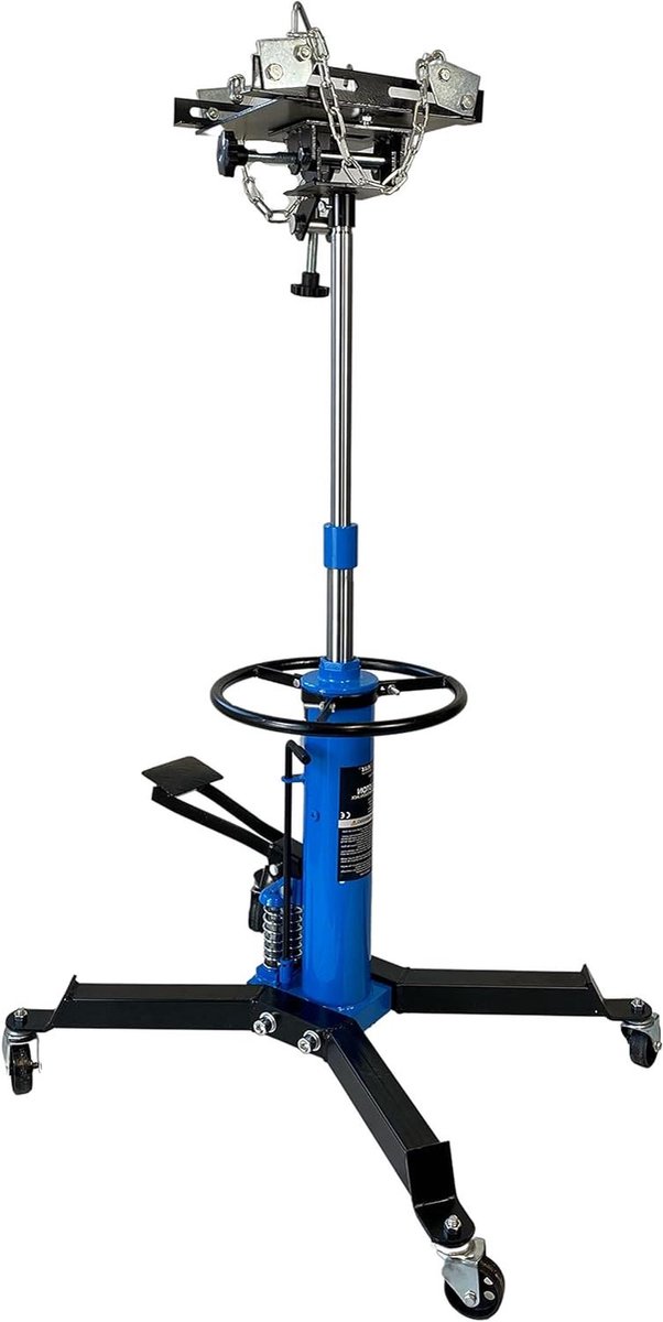 Krachtas transmissielifter - Hydraulische krik - Zware onderdelen heffen - Dubbele zuiger - 500 kg capaciteit - Blauw