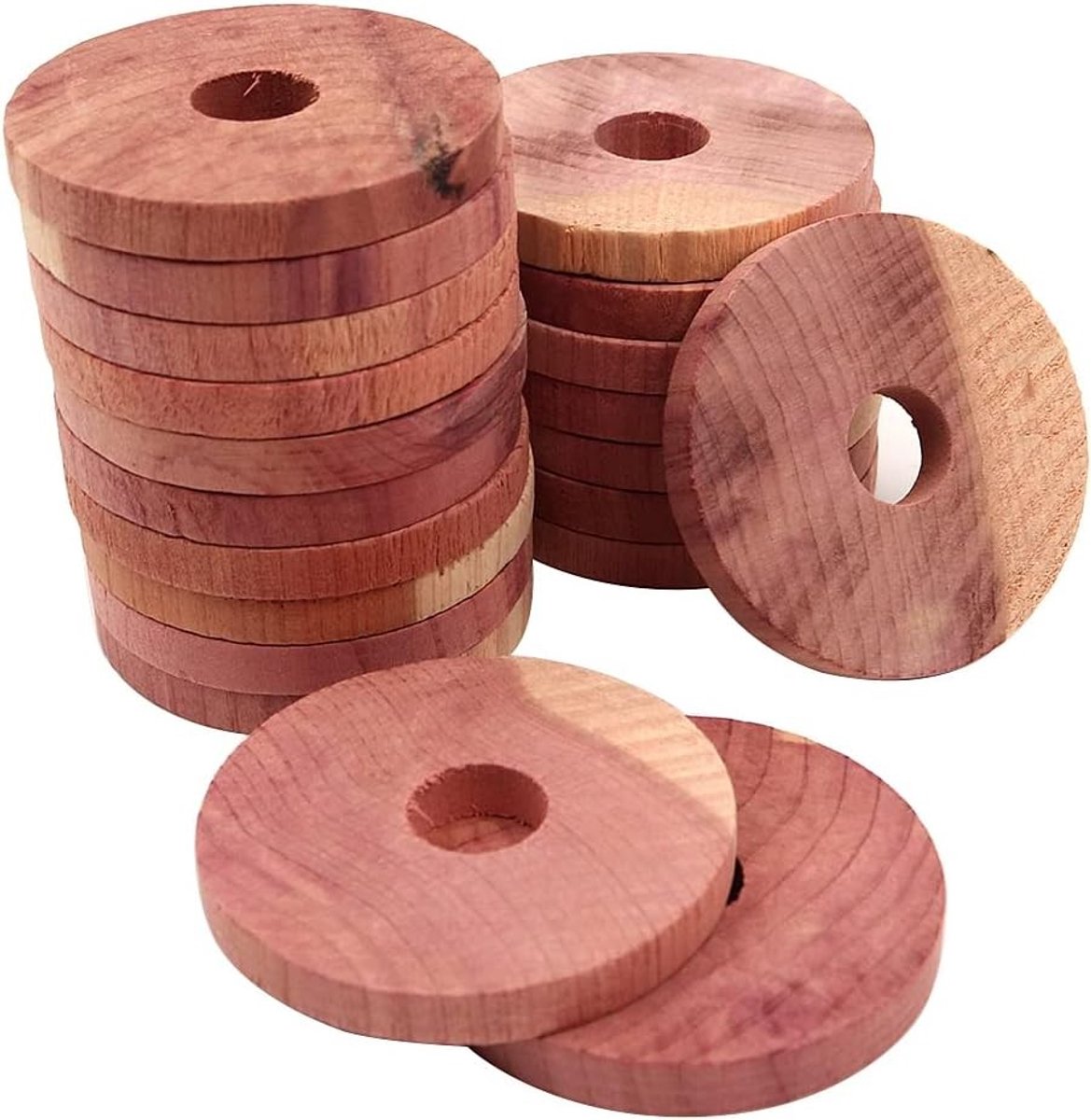 Natuurlijke Mottenbestrijding met 20 Cedar Hout Repellent Blokken voor Kleding en Kasten, Duurzame Bescherming en Verfrissing