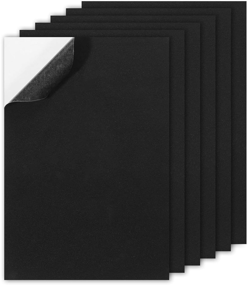 Dailygoods- Schuimplaten 6 Stuks - Zelfklevend - Vochtbestendig - Hitte-isolerend - Geluidsisolatie - Dempingseffect - 250 × 200 × 3 mm - Isolatiemateriaal
