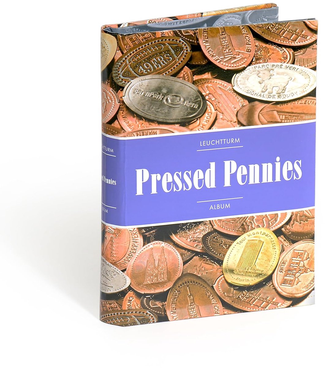 Thijox - Taschenalbum voor 48 Pressed Pennies - Souvenirmunt Album - Verzamelen van Elongated Coins - Ideaal voor Reis- en Herinneringsliefhebbers