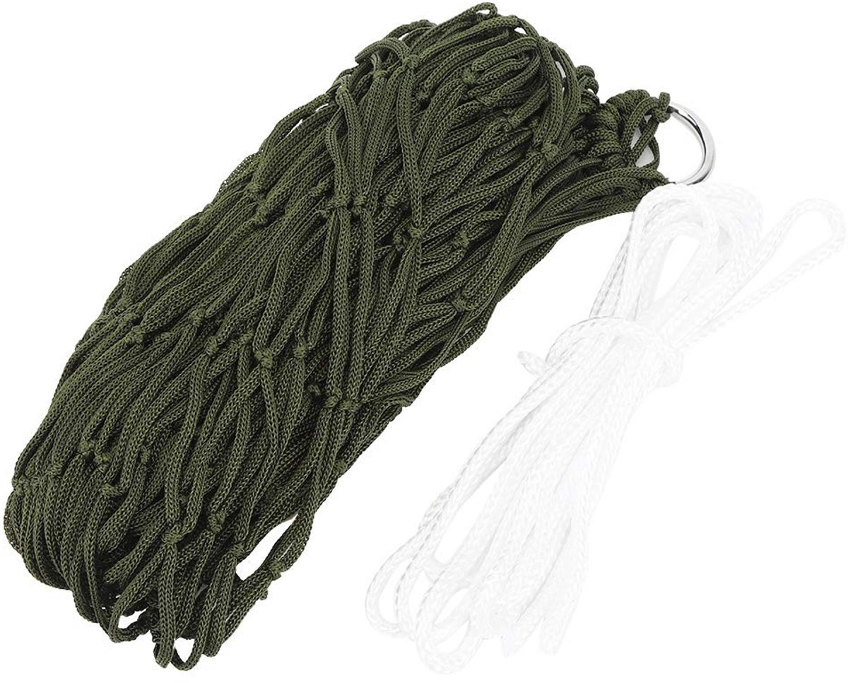 Dailygoods - Outdoor Hangmat - Nylon - Ergonomisch ontwerp - Geel - Ademend en comfortabel - Perfect voor tuin en strand - 200x80cm