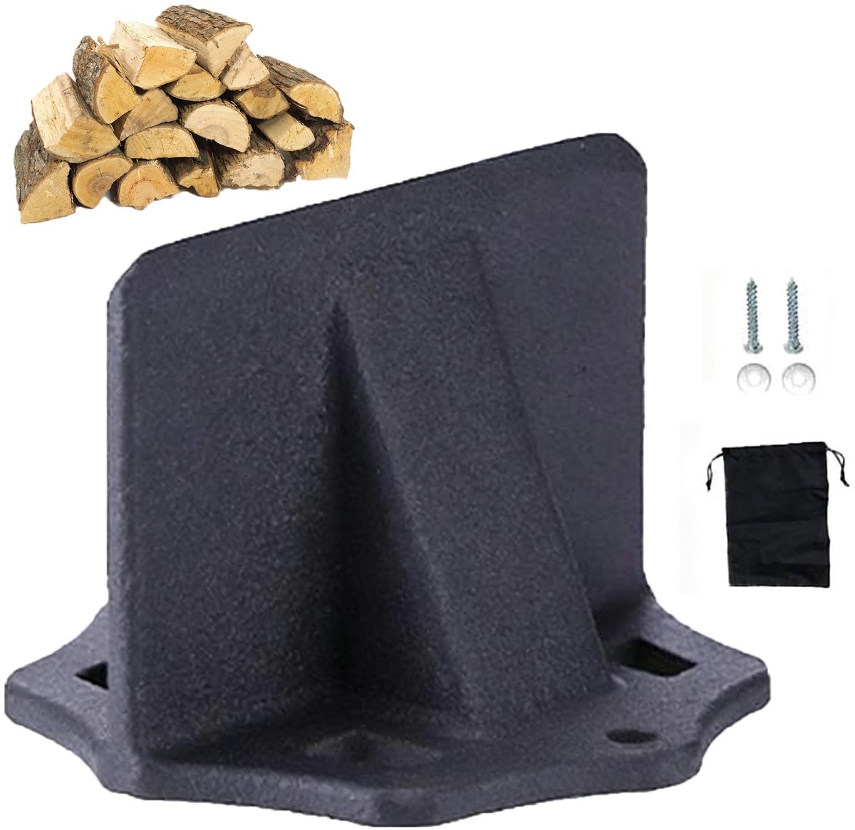 Dailygoods- Houtsplijter Draagbaar - Kleine Houtsplijter 10 x 7 cm - Houtsplijter voor Brandhout - Handmatige Houtsplijtmachine - Veilig en Eenvoudig Gebruik - Vermindert Letselrisico - Houtsplitter