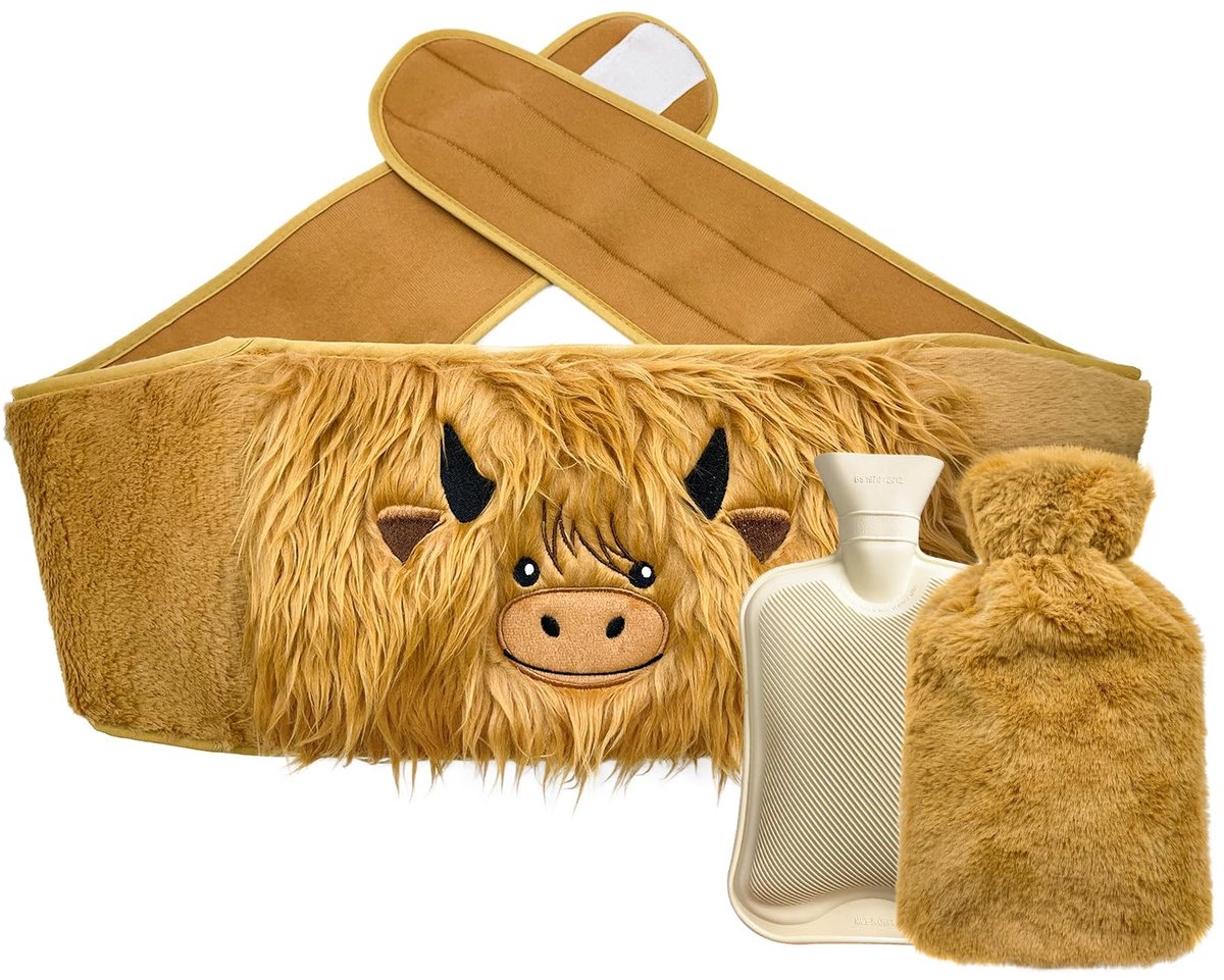 Dailygoods- Warmwaterkruik Groot Formaat - Warmwaterkruik met Deksel - Verwarmingskussen - Draagbaar - Latexvrij - 1 Liter Inhoud - Warmwaterfles
