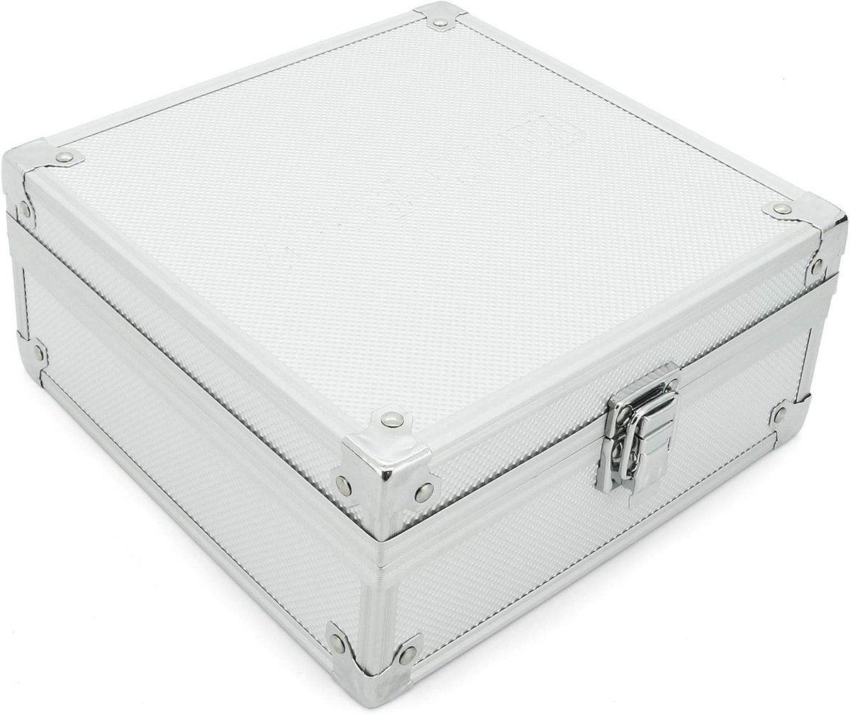 Thijox - Kleine Aluminium Koffer, Gereedschapskoffer Leeg 200 x 200 x 90 mm, Aluminium/Zilver, Schokbestendig, Ideaal voor Gereedschap, Accessoires, R
