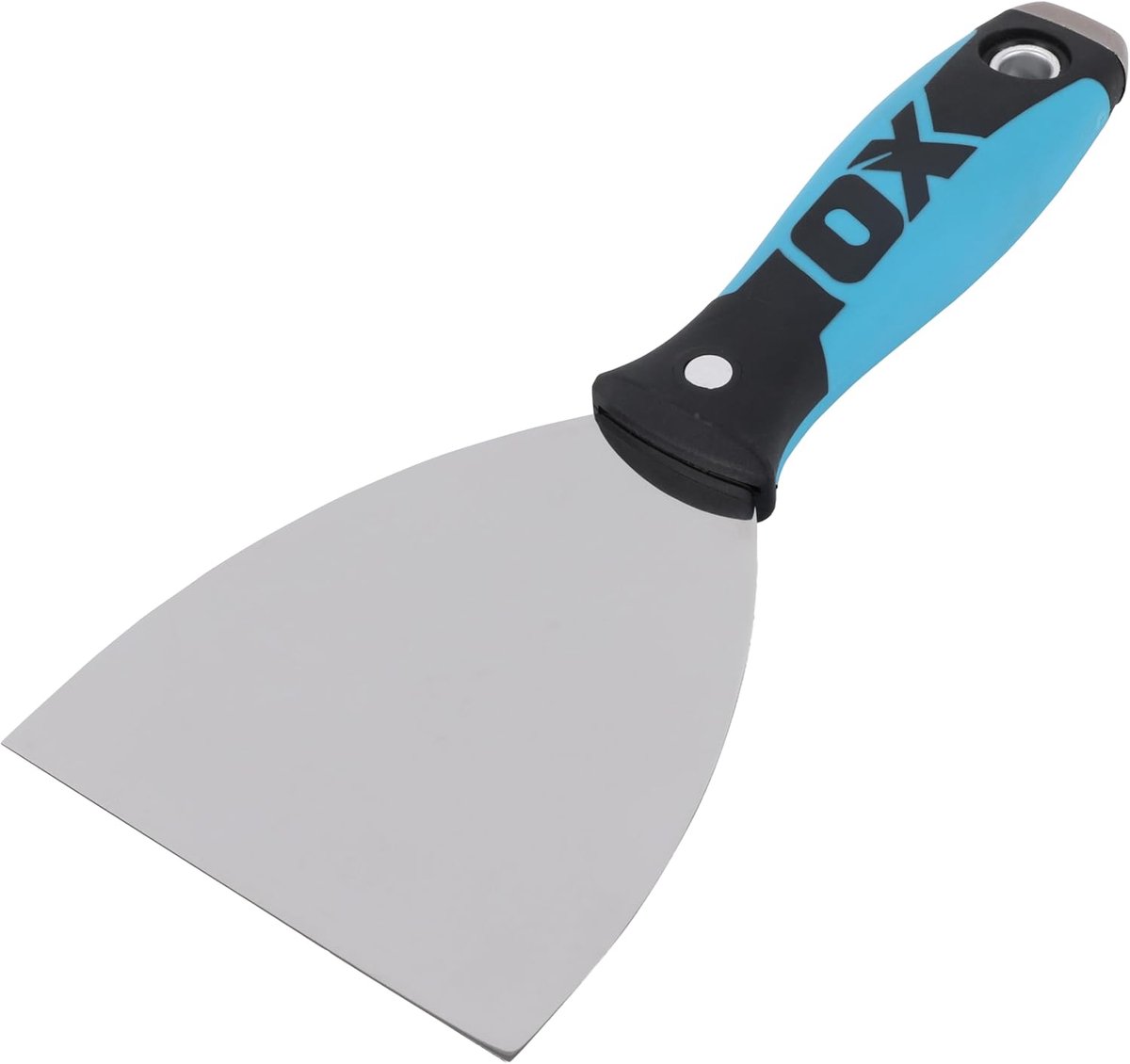 Thijox - OX Pro Plamuurmes 102mm - Roestvrijstalen Plamuurmes met Hameruiteinde voor Gipsplaat, Spijkers en Schroefinkepingen - Perfect voor Klussen e