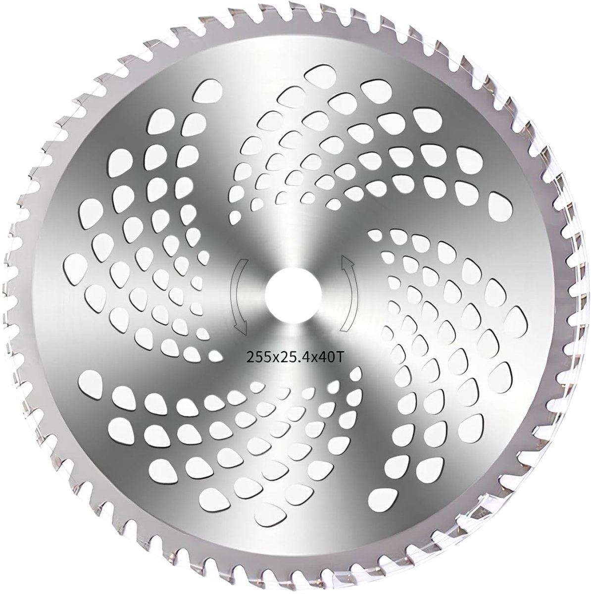 Cirkelzaagblad van carbide, accessoires voor bosmaaiers, geschikt voor grasmaaiers en bosmaaiers, 255 x 25,4 mm, duurzaam en scherp snijden