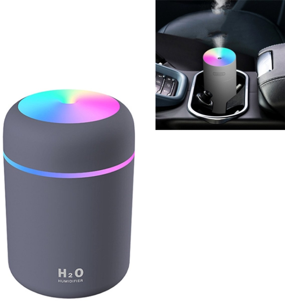 Kleurrijke bekerbevochtiger USB auto-luchtreiniger (marineblauw)