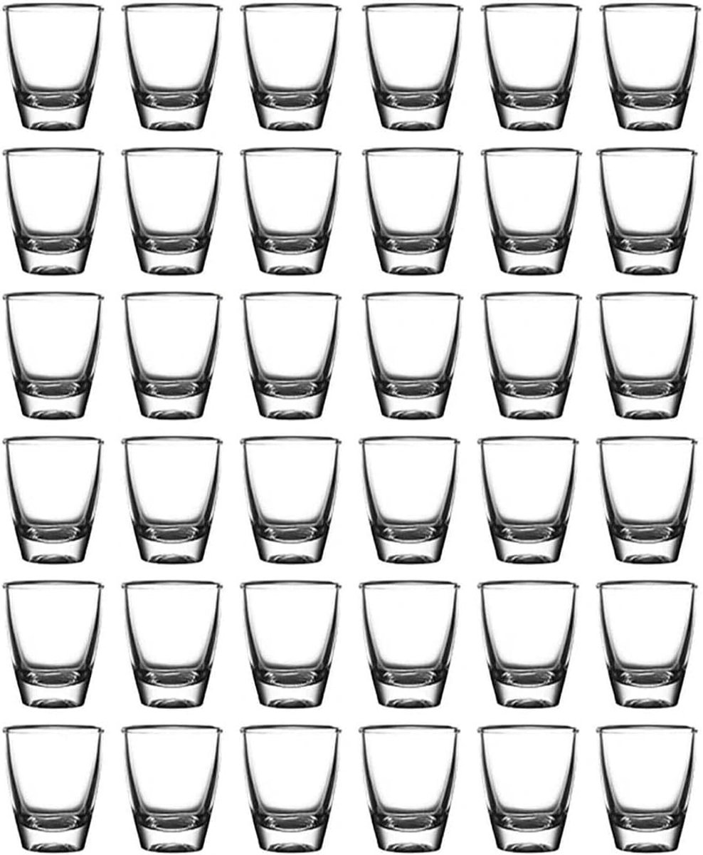 Set van 36 heldere shotglaasjes van 35ml met dikke bodem, vaatwasserbestendig, ideaal voor cocktails en sterke dranken