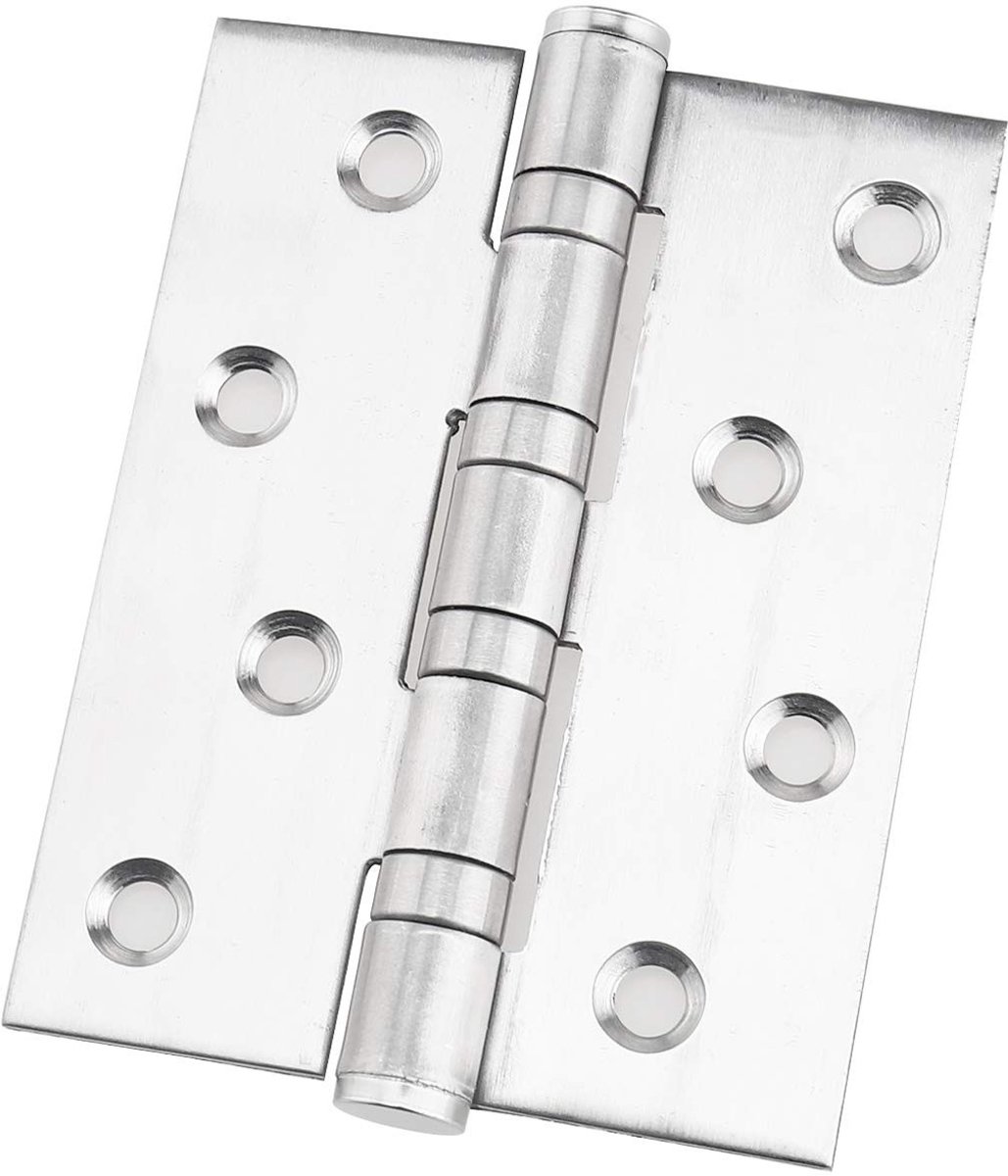 Dailygoods- Deurscharnier 4" - Scharnier met kogellager - Zware uitvoering - Roestvrij staal - Ondersteunt 30-40kg - Onderhoudsvrij