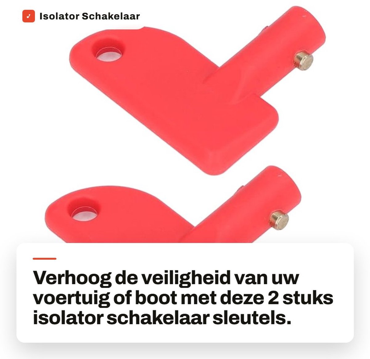 Dailygoods - Isolator Schakelaar Sleutels - Roestvrij en Duurzaam - Betrouwbaar en Veilig - Geschikt voor Boot, Auto en Truck - Handig voor Sleutels -...