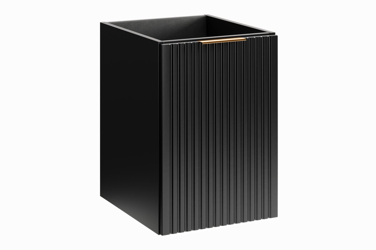 Sanifun Badkamerkast met Wasmand Adel Black Mat Zwart 40 x 46 x 57 cm